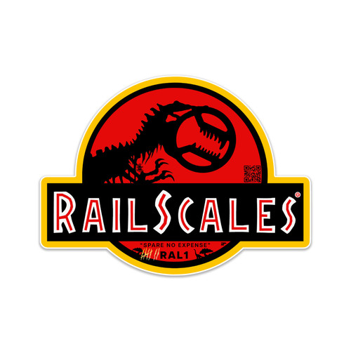 RailScales® Logosaurus Lex Premium PVC Matte Vinyl Sticker