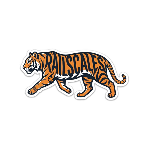 RailScales® Go TigeRS Premium PVC Matte Vinyl Sticker