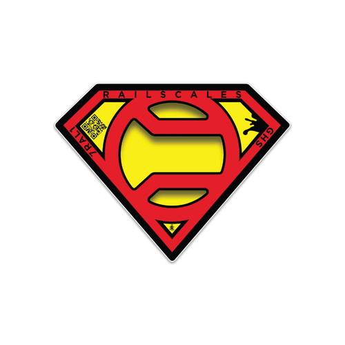 RailScales® SupeRSman Premium PVC Matte Vinyl Sticker