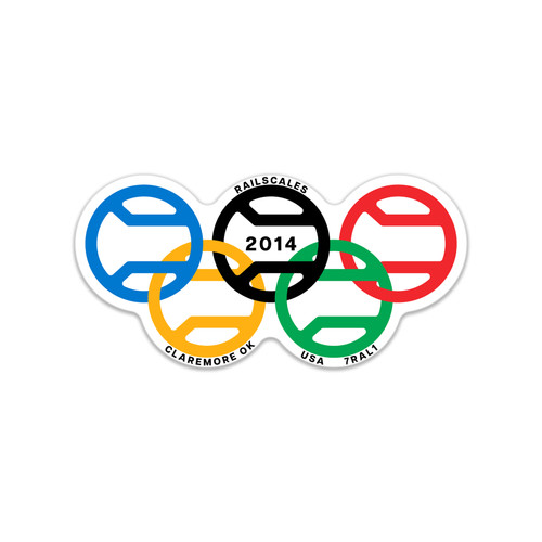 RailScales® 5 Ring Circus Premium PVC Matte Vinyl Sticker