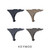 RailScales® Karve-P® KeyMod Polymer Hand Stops in Black, FDE Tan, Sniper Grey, and OD Green