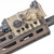 RailScales HardTrack™ & HalfTrack™ MLOK Pic Rail Mounts in Terra Bronze® stacked side by side on Daniel Defense 12.5" RIS 3 MLOK Rail w/ EOTech OGL Laser