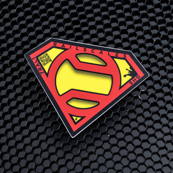 RailScales® SupeRSman Premium PVC Matte Vinyl Sticker