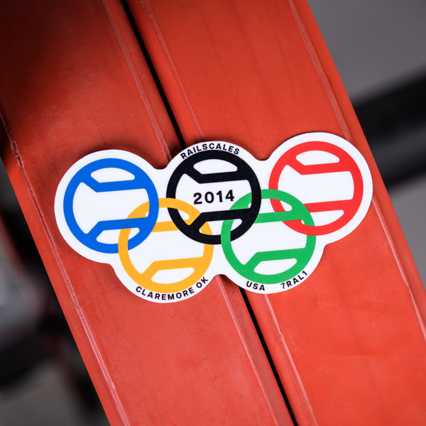 RailScales® 5 Ring Circus Premium PVC Matte Vinyl Sticker