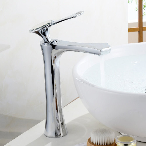 Basin Faucets Modern White Bathroom Faucet Waterfall faucets Single Hole Cold and Hot Water Tap Basin Faucet Mixer