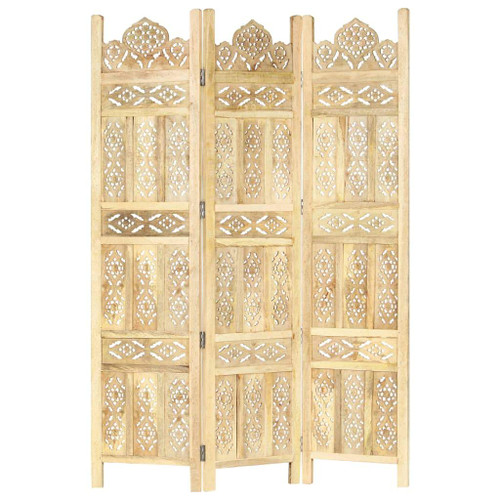 Solid Mango Wood Hand Carved Room Divider Screen Multi Sizes/Colors