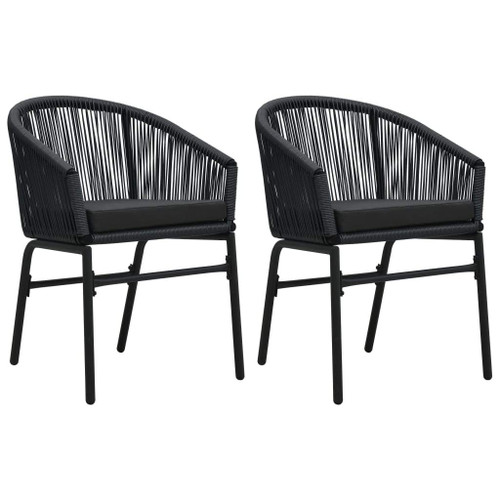 vidaXL 2x Garden Chairs PVC Rattan Outdoor Patio Dining Seating Multi Colors