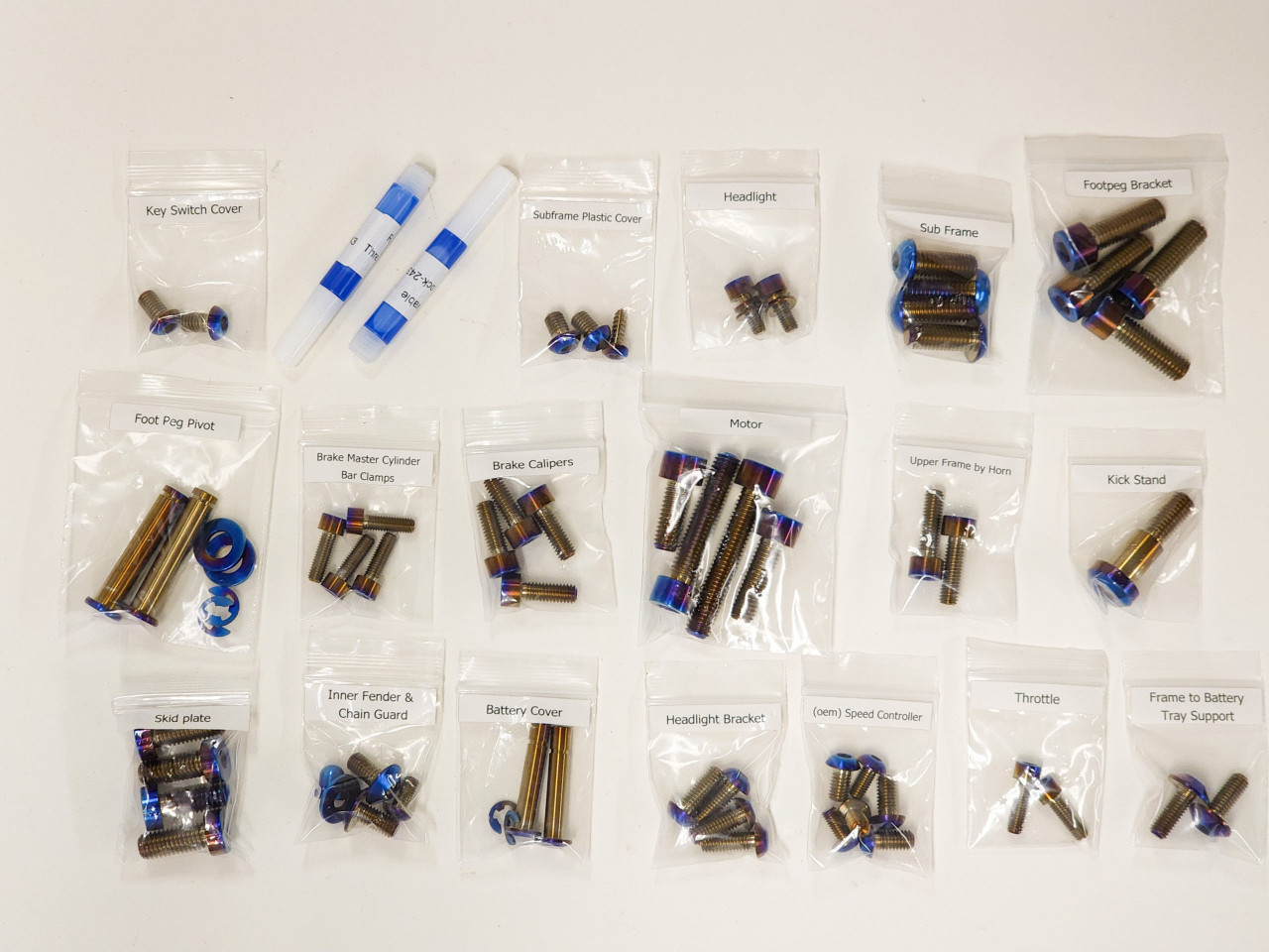 Surron Light Bee Titanium Chassis Hardware Kit | Custom Moto