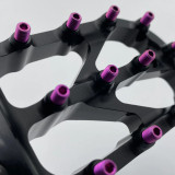 Warp9 Titanium Elite Foot Peg Screws, Set Screw; Purple