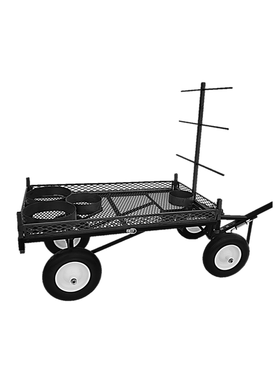 HVAC equipment moving cart.  Holds Freon tanks, wire spools reclaiming tanks, nitrogen tank.