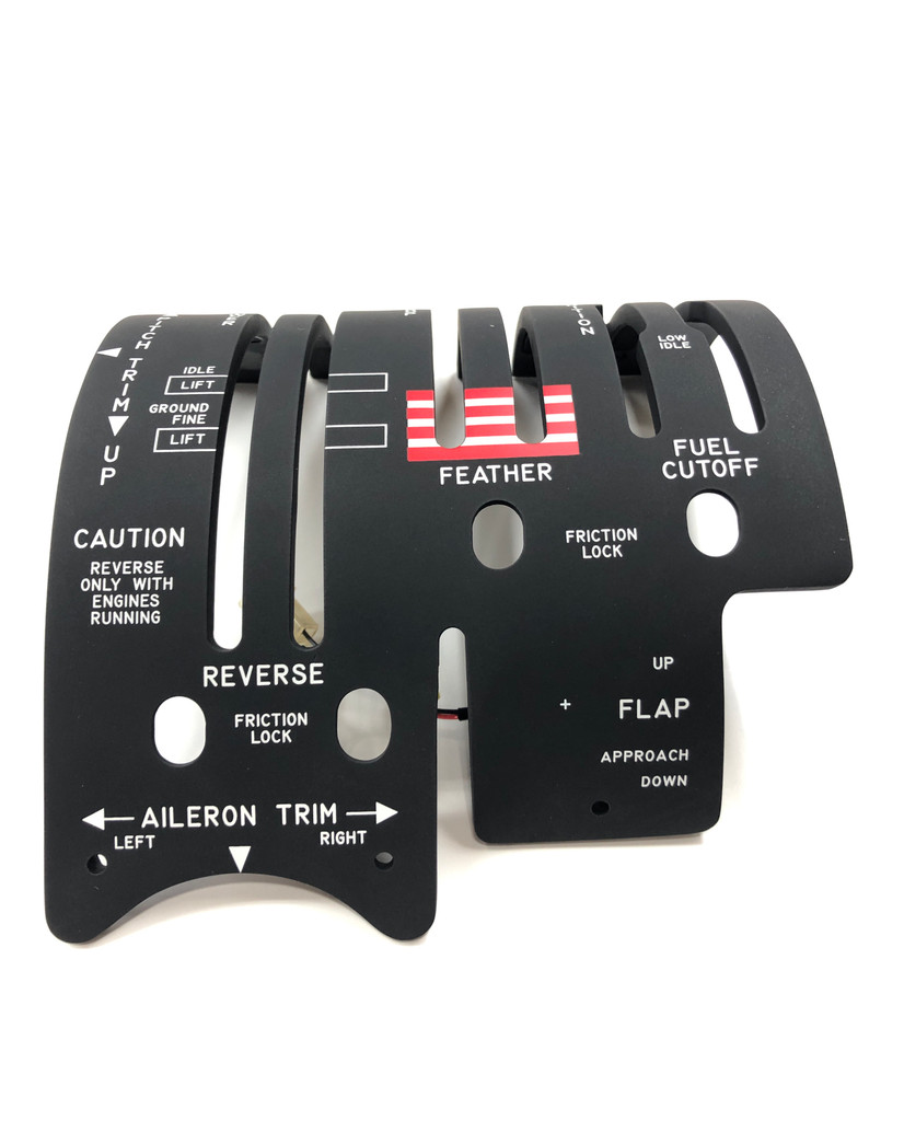 101-524698-27, THROTTLE QUADRANT PANEL ASSY- EDGELIGHT
