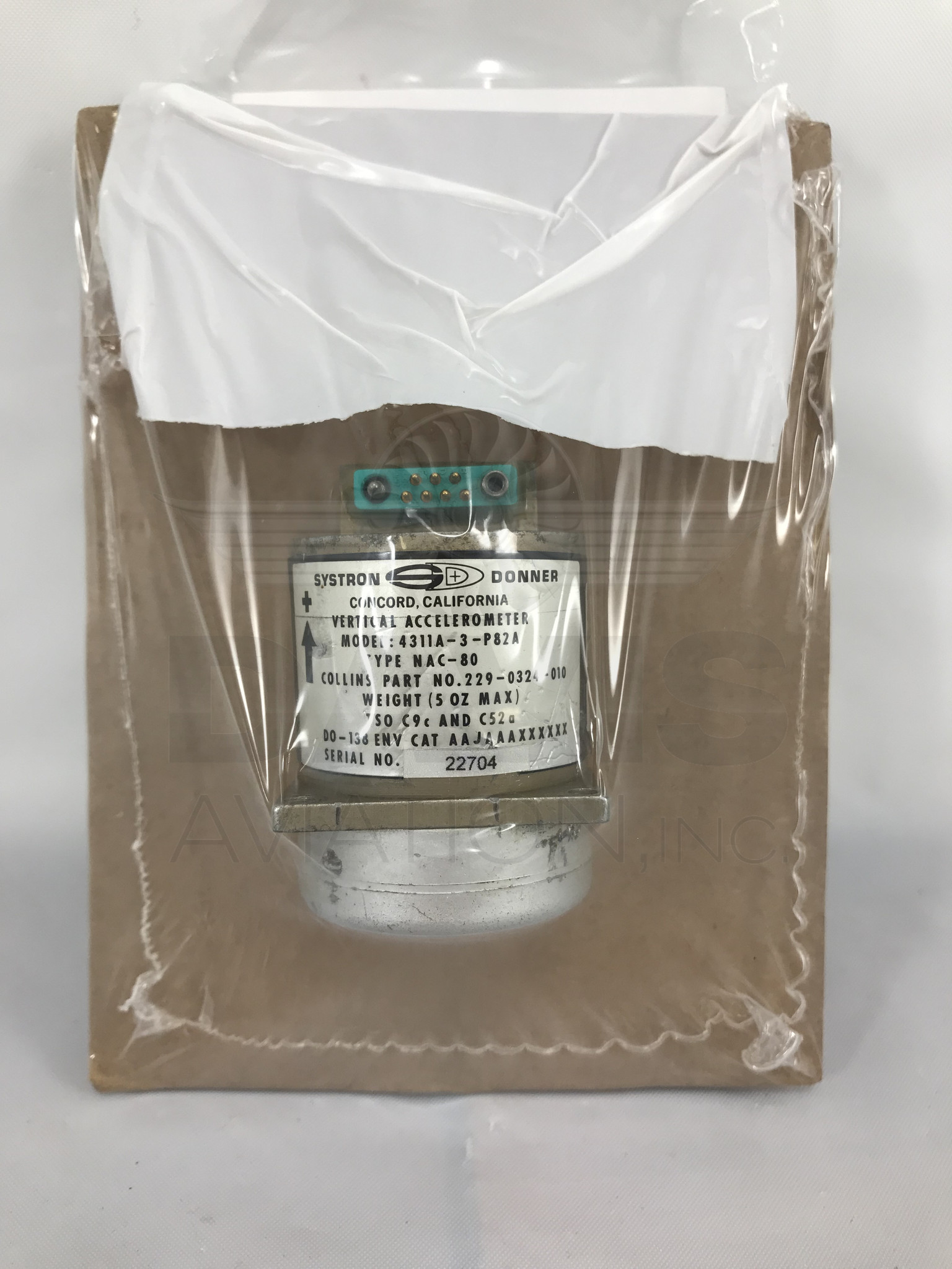 4311A3P82A VERTICAL ACCELEROMETER Davis Aviation, Inc.