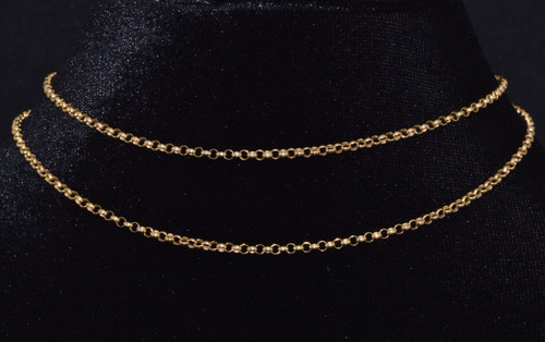 Gorgeous Blaestra Italy 750 18K Solid Gold Rolo Chain Necklace 24"