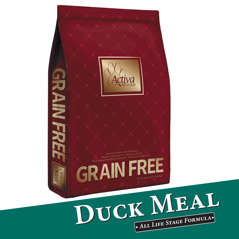 View of Activa Grain Free Dog Foods