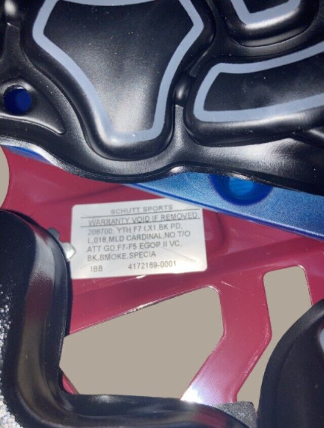 Schutt F7 LX1 Youth Football Helmet W/ EGOP II Facemask White Size Large