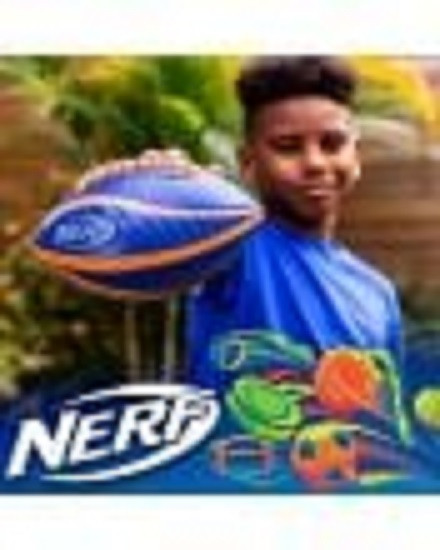 NERF Spiral Grip Mini Football Blue Orange