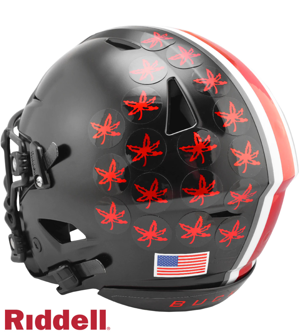 Riddell Authentic Full Size Ohio State Buckeyes Blackout Speedflex Helmet
