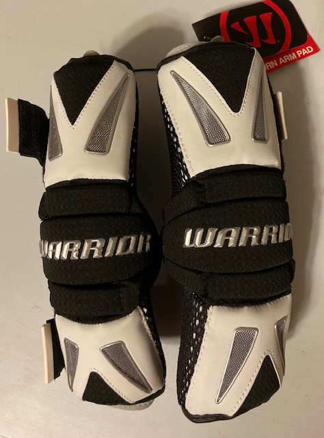 Warrior Burn Lacrosse Arm Pads Black/White Sz Adult L