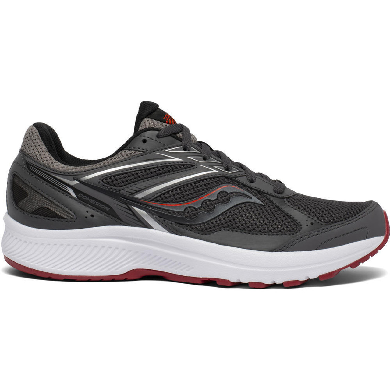Saucony Cohesion 14 Men's Running Shoes Charcoal Red