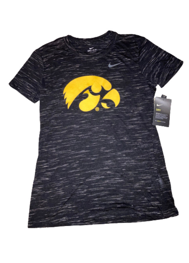 Nike Dry Iowa Hawkeyes Women's Legend Veneer Crew Tee Black