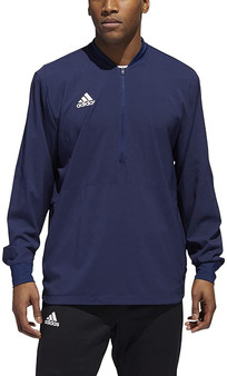 Adidas Men's Long Sleeve Quarter Zip Pullover Navy Blue