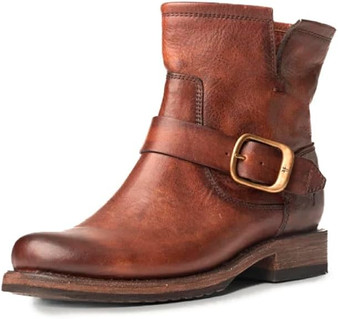 Frye Veronica Women's Leather Short Boots Redwood Size 7