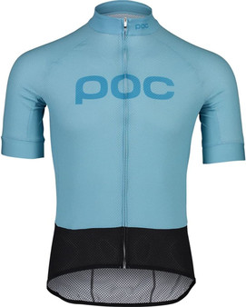 POC Essential Road Logo Cycling Jersey Basalt Blue Size Small