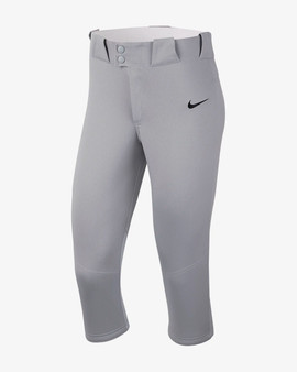Nike Vapor 3/4 Dri Fit Softball Pants Grey Size Small (4-6)