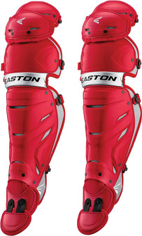 Easton Pro X Catcher's Leg Guards Red/Silver Adult (Ages 15+)