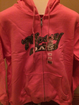Mossy Oak Women's Full Zip Graphic Hoodie Pink Size Medium