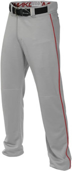 Easton Mako 2 Youth Piped Baseball Pants Grey Red Size XL