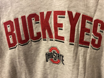 Champion Ohio State Buckeyes Men's Pullover Hoodie Grey Scarlet