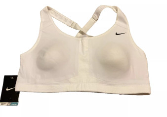 Nike Rival Adjustable Straight Back Sports Bra White Size XL