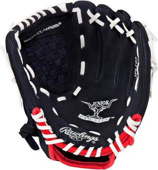 Rawlings Junior Pro Lite Youth 10.5" T-Ball Glove Black Red Right Hand Throw