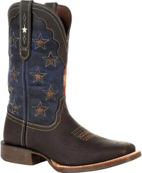 Durango Men's Rebel Pro Western Boots Brown Red White Blue Size 10.5 Wide
