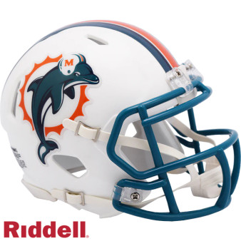 Riddell Speed Miami Dolphins 1997-2012 Throwback Mini Helmet White