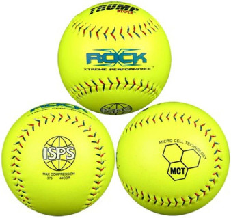 Bucket of 24 NEW 12" Trump X-Rock Blue Rock Slow Pitch Softballs