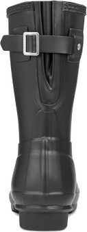 Hunter Women's Short Matte Black Rear Adjust Rain Boots Matte Black Size 9