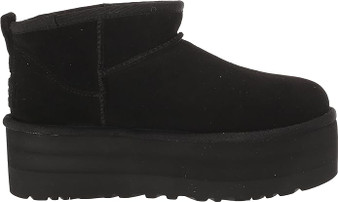 UGG Women's Classic Ultra Mini Platform Boots Black Size 10