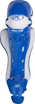 Rawlings Mach Series Adult Baseball Catcher's Leg Guards NOCSAE Royal Blue