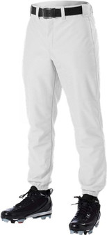 Alleson Youth Elastic Cuff Baseball Pants White