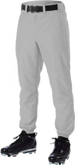 Alleson Youth Elastic Cuff Baseball Pants Gray Size XS