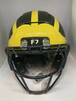 Schutt F7 Air Michigan Wolverines Helmet Maize Blue Size Large