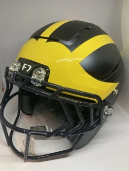 Schutt F7 Air Michigan Wolverines Helmet Maize Blue Size Large