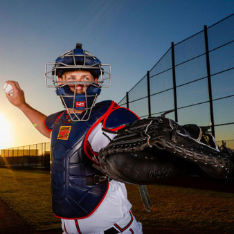 Rawlings Lightweight Umpire/Catcher Face Mask Navy Blue/Black/Silver
