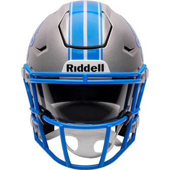 Riddell Detroit Lions Mid-Size Speedflex Helmet Silver Blue