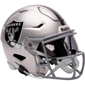 Riddell Las Vegas Raiders Mid-Size Speedflex Helmet Silver Black