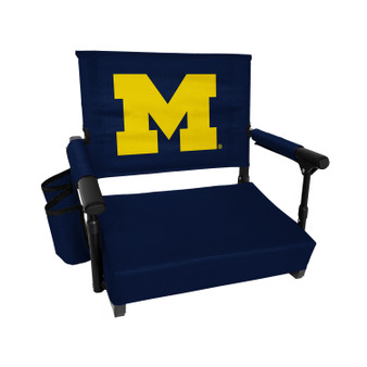 Logo Brands Michigan Wolverines Premium Stadium Seat Blue Maize