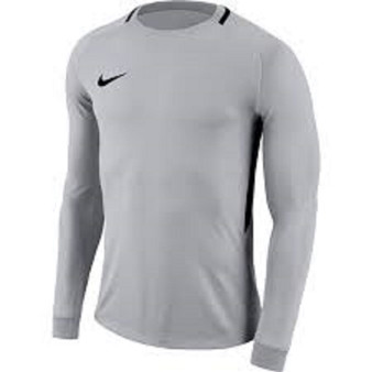 Nike Youth Unisex L/S Dri-Fit Park Soccer Goalie Jersey Gray/Black Sz. M