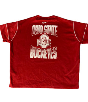 Nike Ohio State Buckeyes Women's Scarlet Double Knit Fashion Performance T-Shirt Size Large